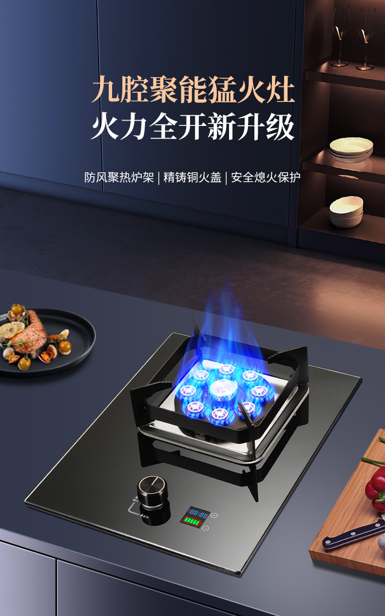 燃气灶单灶家用灶具猛火炉具液化气灶天然气煤气台式嵌入式两用详情2