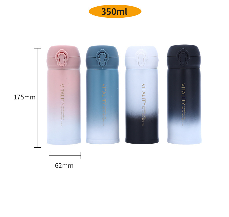 严选渐变304不锈钢保温杯简约弹跳盖随手水杯商务赠送纪念礼品杯详情12