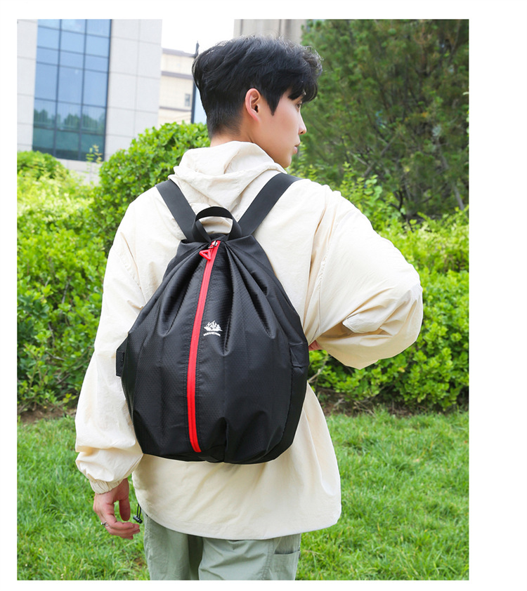 Yitu Warner Heim backpack, foldable portable storage bag, large capacity basketball bag, drawstring bag, drawstring backpack pic 12