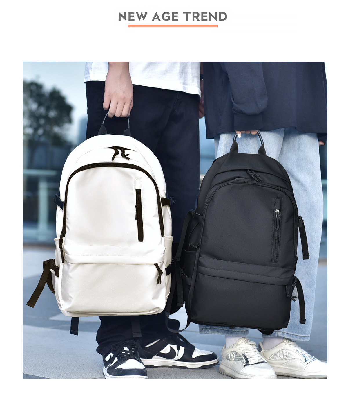 新款韩版大容量防水双肩背包女休闲双肩包男高中学生书包定制logo详情19