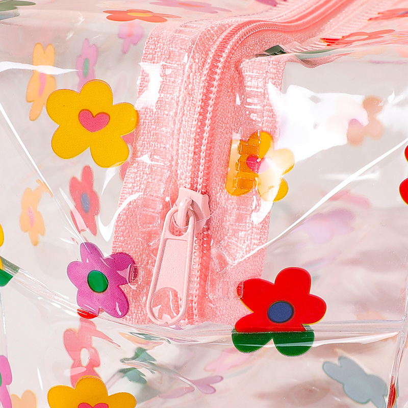 韩国ins泫雅花朵透明防水化妆包女大容量便携少女旅行收纳洗漱包箱包皮具化妆妈咪晚宴包袋详情7