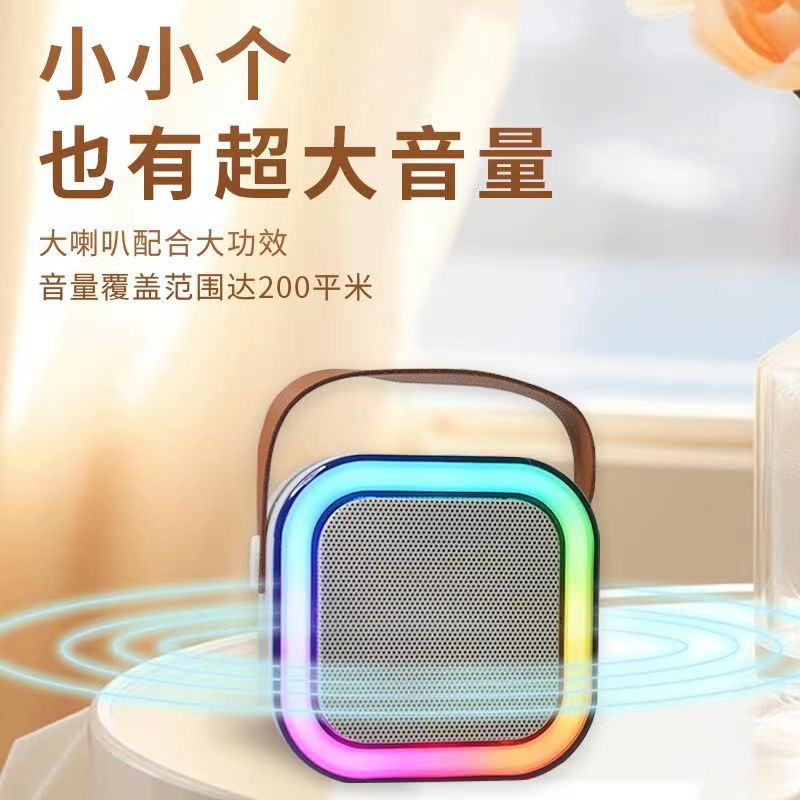 爆款 K12蓝牙音箱家用无线k歌音响话筒麦克风户外唱歌小型家庭ktv详情3