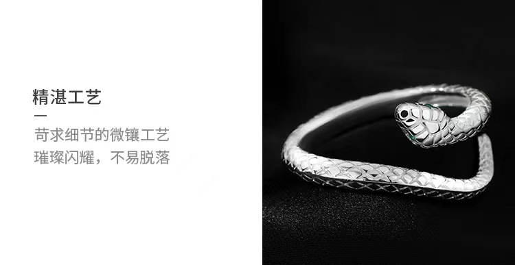 925银针精致小灵蛇戒指女指环个性指尖配饰尾戒小众设计夏详情11