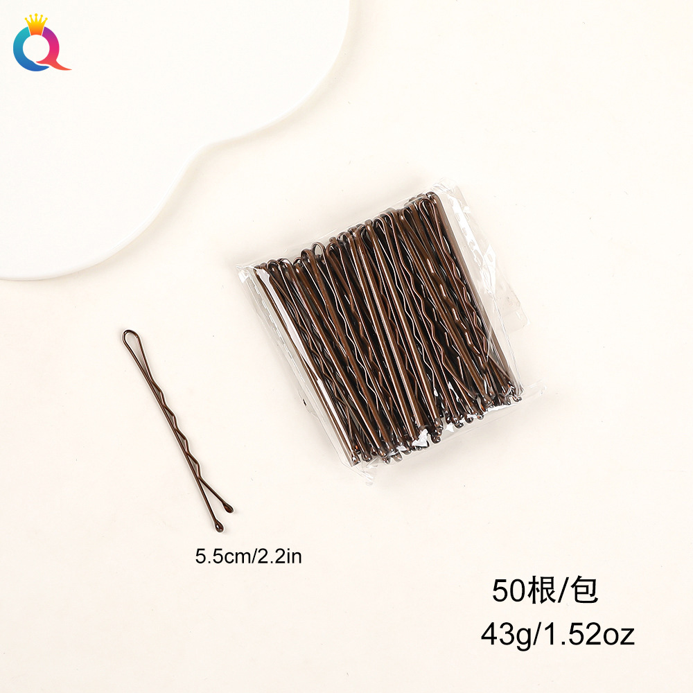 Wholesale of Qiyue Classic black straight clips, durable lacquered hair clips, braided hair clips, broken hair bangs clips and side clips pic 60