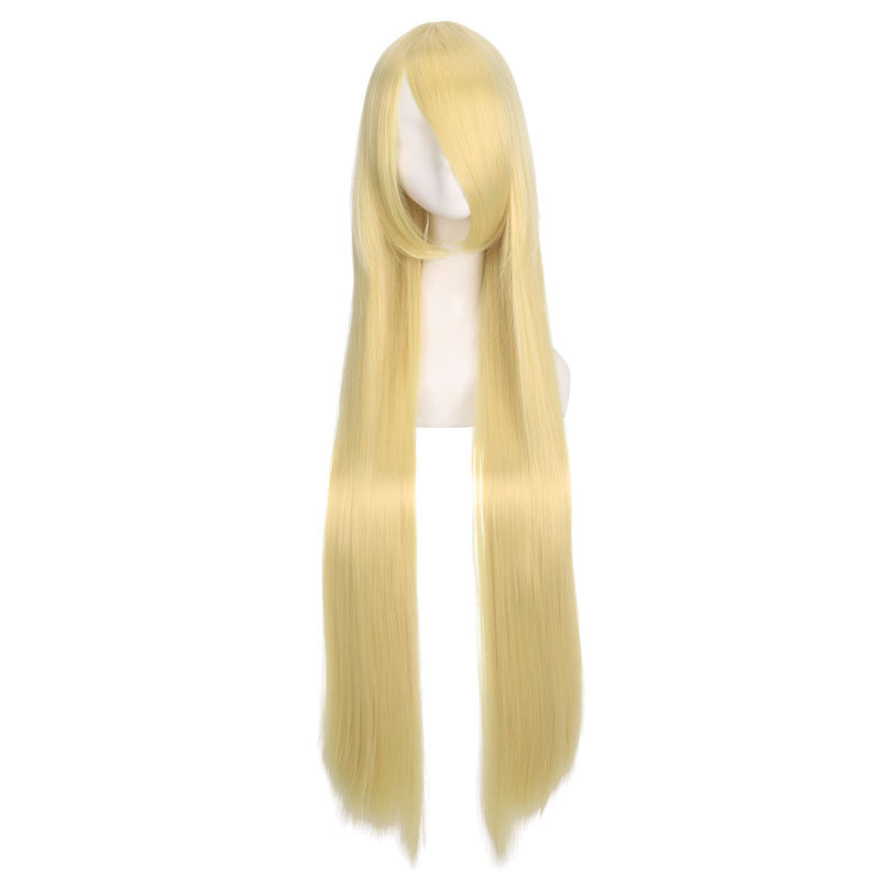 Anime wigs, European and American 100CM wigs, cosplay all-purpose long straight hair for women, multi-color long straight hair manufacturer wholesale pic 14