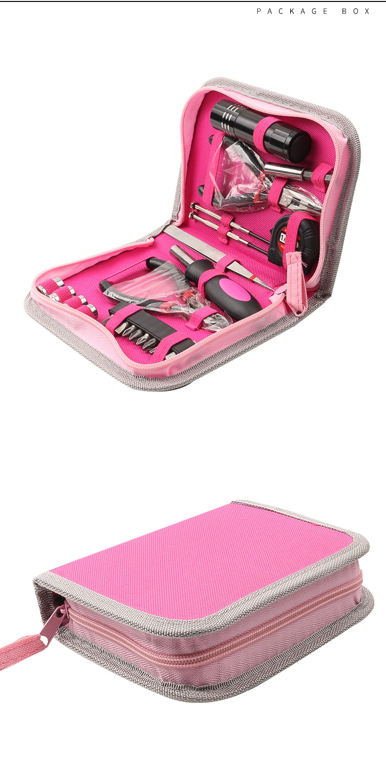 A 23-piece pink tool set for women and a home repair tool set are selling well on e-commerce platforms pic 24
