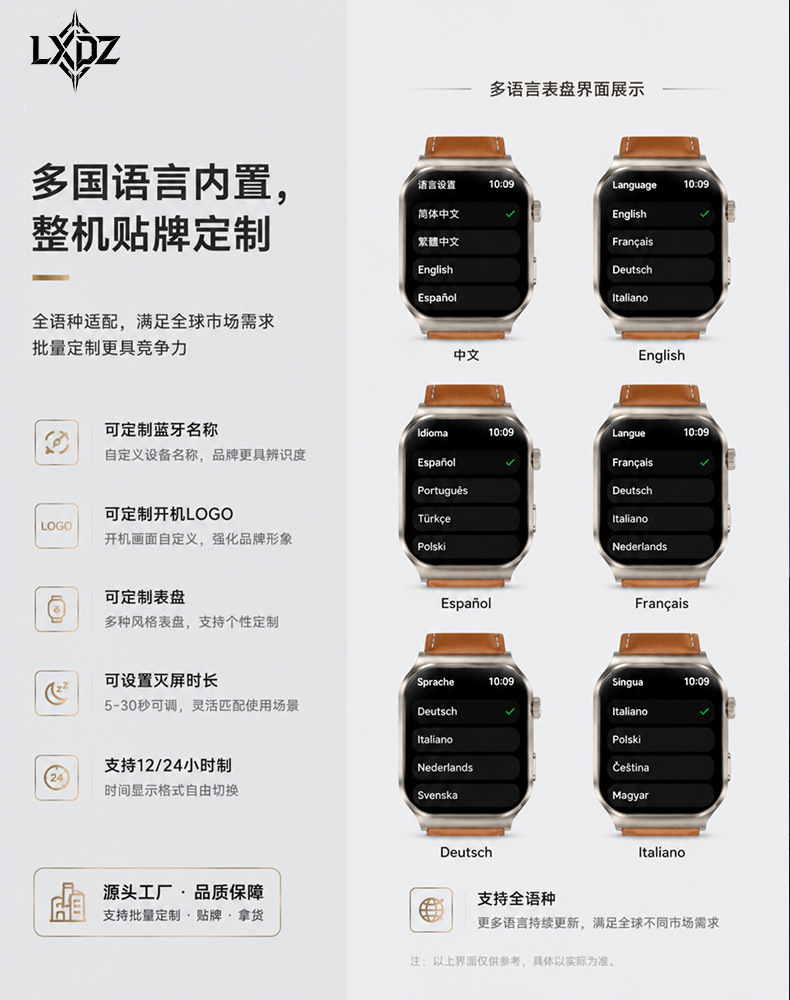 LXdZ源头工厂智能手表无创血糖心电血压健康监测蓝牙通话成人手表详情13
