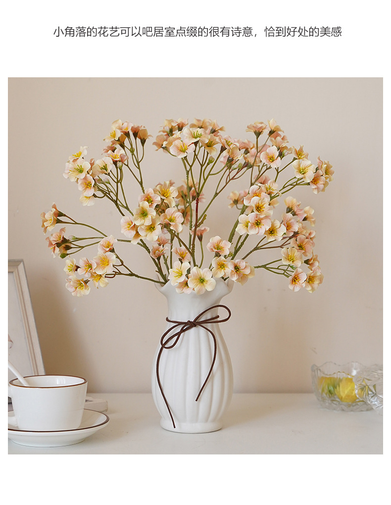 ins田园小清新仿真单枝小桐花家居婚庆装饰插花样板间摆件批发详情21