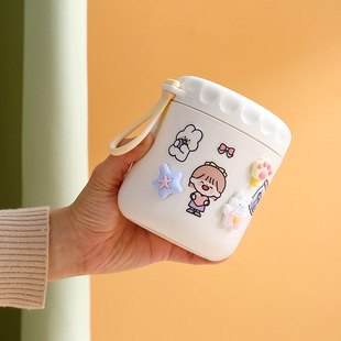 INS304不锈钢双层汤杯水杯早餐牛奶杯便携迷你汤罐上班族麦片杯详情1