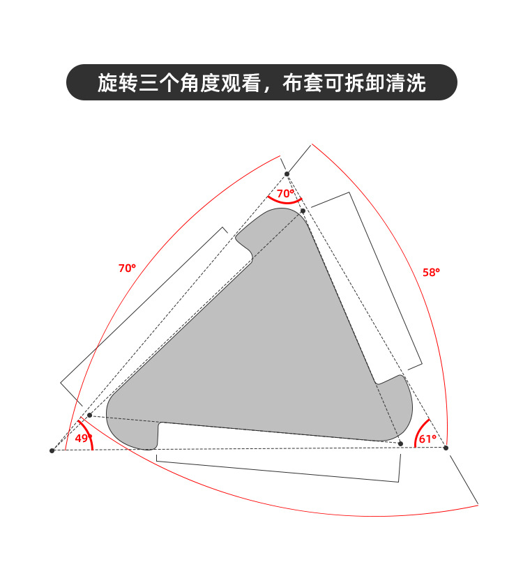 定制多角度手机平板支架枕头枕头pad柔软阅读支撑iPod平板电脑支架详情20