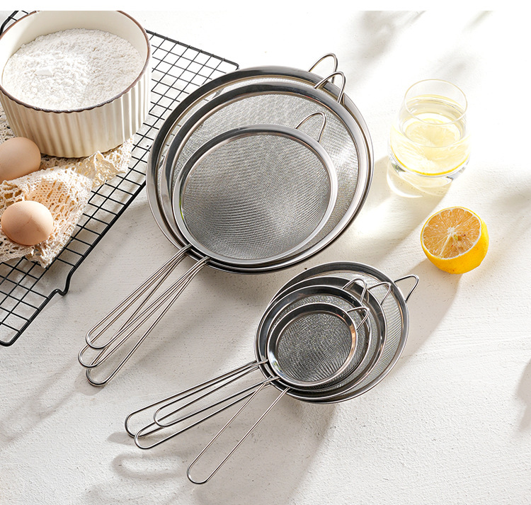 不锈钢漏勺豆浆过滤网果汁芝麻筛家用厨房捞面勺超细中药面粉筛详情15
