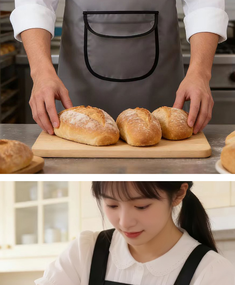 免洗围裙女家用厨房防水防油餐饮做饭专用透明TPU材质年轻工作服详情13