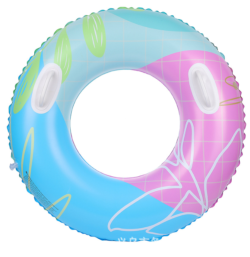 跨境批发现货成人加大加厚带把手PVC充气游泳圈腋下圈运动户外泳圈详情3