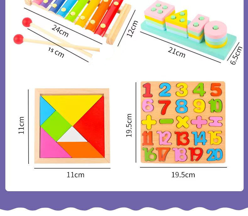 儿童益智敲琴字母数字形状配对宝宝早教木质玩具源头工厂批发详情2