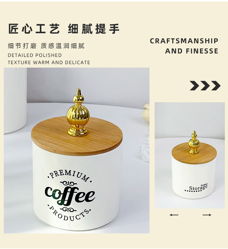 PET export thickened kitchen snack cans, candy boxes, tea cans, bamboo LIDS, coffee cans and storage boxes for storage pic 3