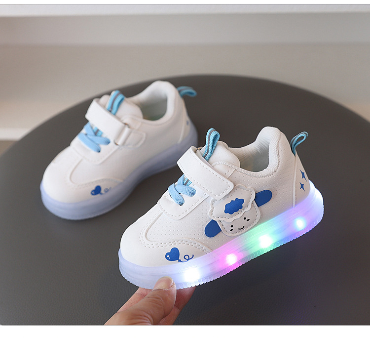 宝宝运动鞋步鞋亮灯春秋新款软底学防滑单鞋男童女童婴幼儿小童鞋详情11