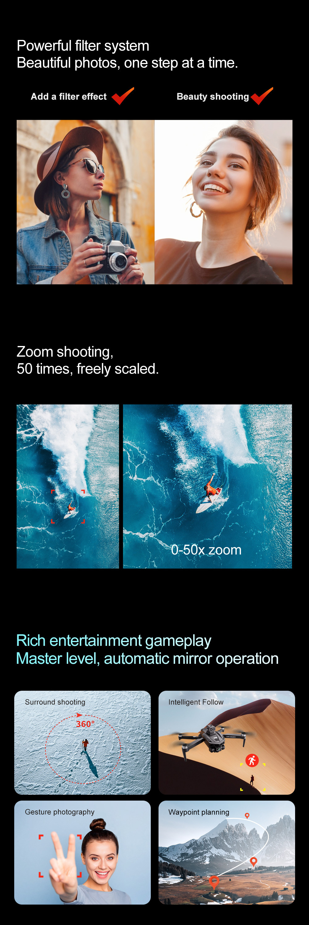 跨境v168max无人机gps返航带屏航拍飞行器折叠遥控飞机外贸玩具详情48