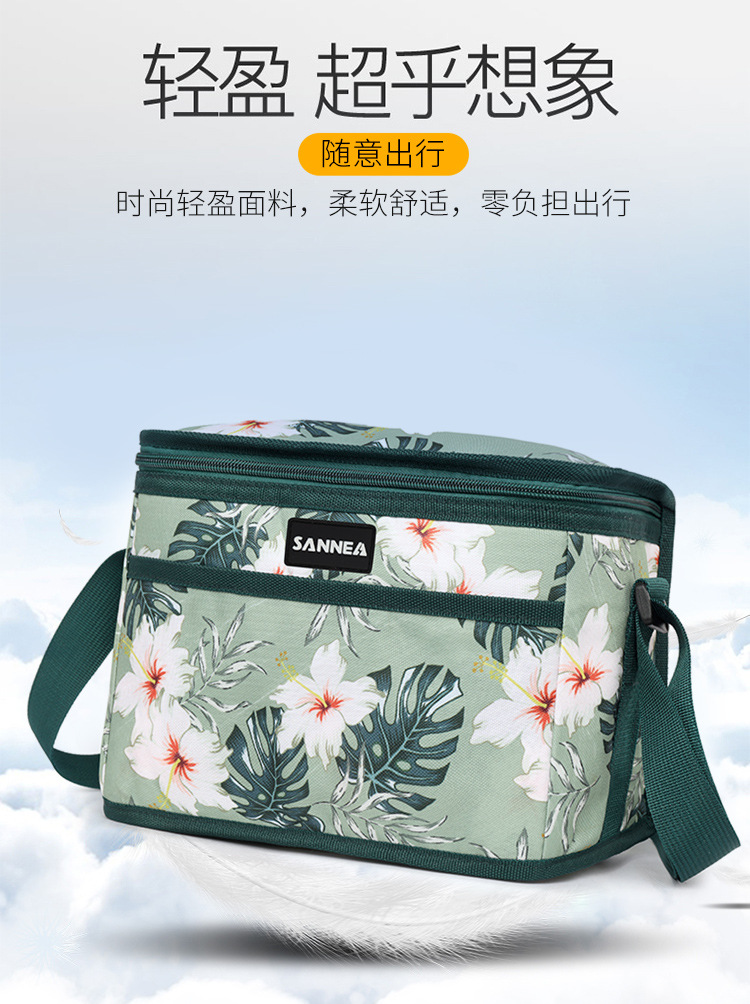 SAN Neng Cross-border thickened lunch bag, hand-held outdoor ice pack, new insulated bag, large capacity lunch box bag, picnic ice pack pic 4