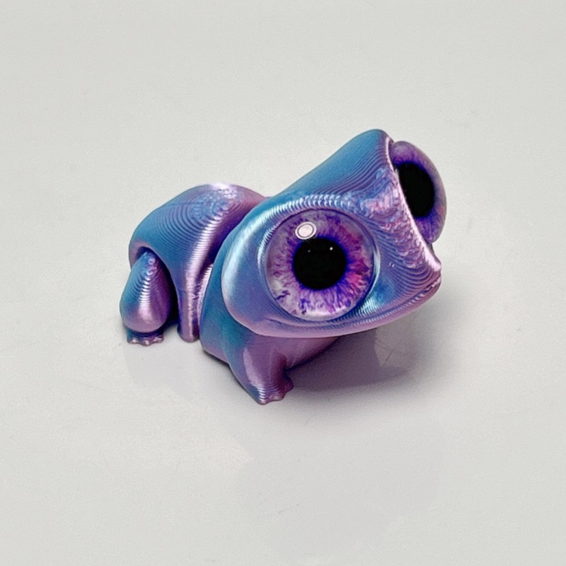 3D打印可爱大眼蛙守宫蛙摆件关节仿真眼睛迷你青蛙玩具礼物跨境详情10