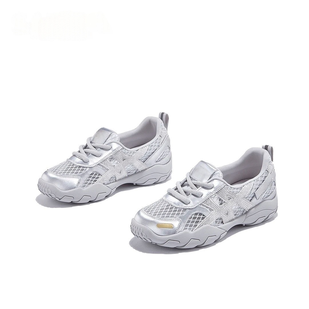 厚底网面透气德训鞋女2025年新款时尚水钻舒适轻便运动休闲登山鞋详情4