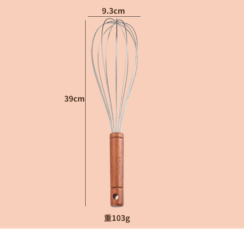 不锈钢打蛋器实木柄手动打发奶油神器烘焙家用厨房手打鸡蛋搅拌器详情12