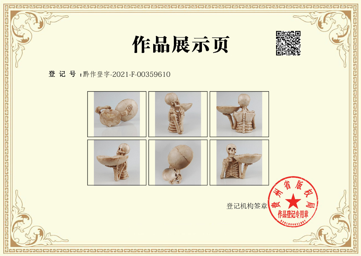 Cross-border best-selling skull-decorated, personalized punk-style resin handicrafts, home key storage trays, entrance foyer ornaments pic 8