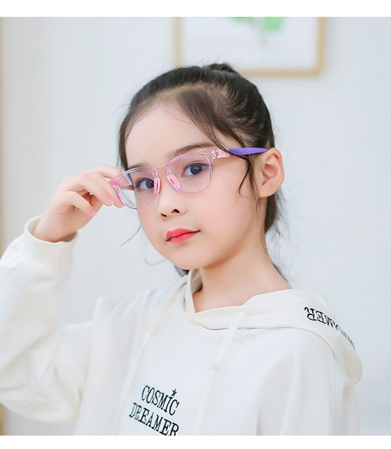 儿童硅胶TR90近视眼镜框架防蓝光护目平光镜男女学生弱视远视镜框详情12