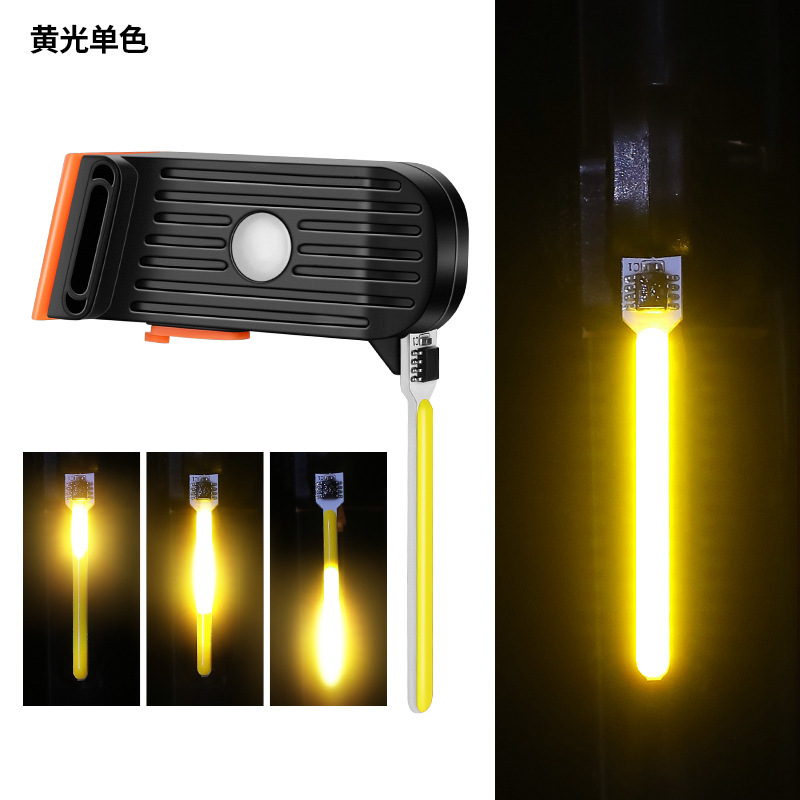 Bicycle USB charging flow-type taillights, outdoor night riding LED warning rear taillights, and creative navigation lights with straps pic 14