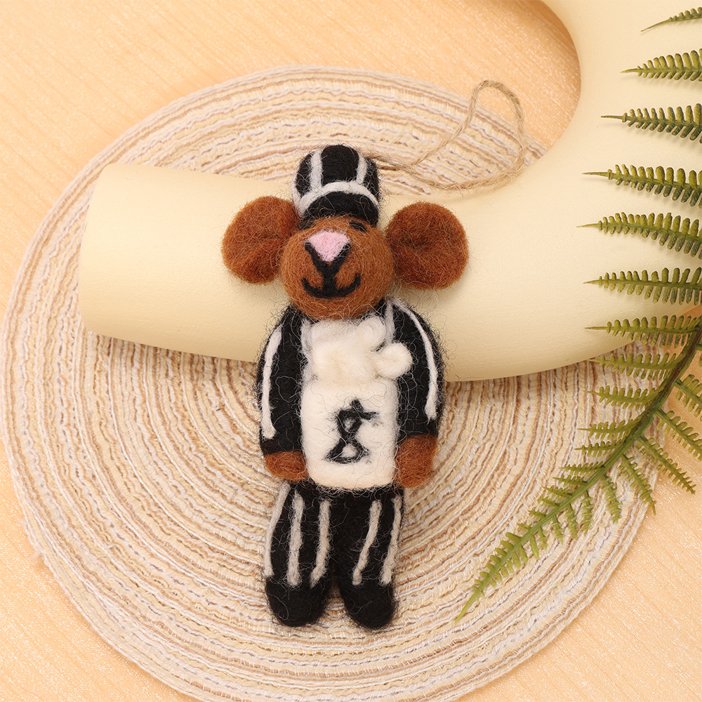 Fun handmade wool felt pendants, Nepalese 3D doll pendants, niche bag pendants, niche pendants pic 4