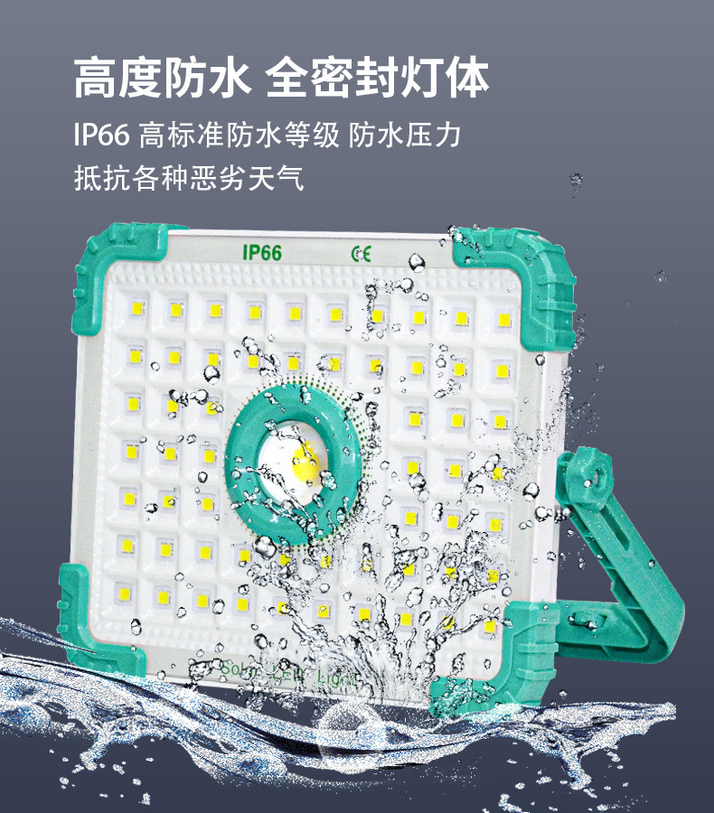 New solar floodlight, portable lamp, outdoor camping lamp, ultra-bright portable household mobile emergency lighting bulb pic 21