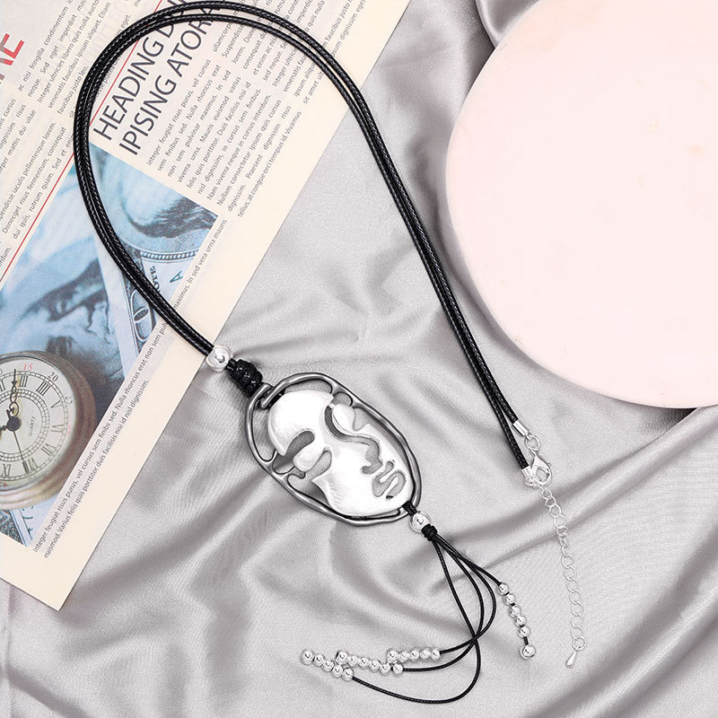 亚马逊跨境欧美新款毛衣链高级感时尚百搭女士金属长款项链批发详情12