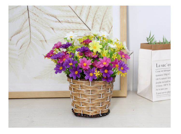 仿真花小雏菊跳兰菊人造假花28头园林家居装饰绢花户外工程小野菊详情13