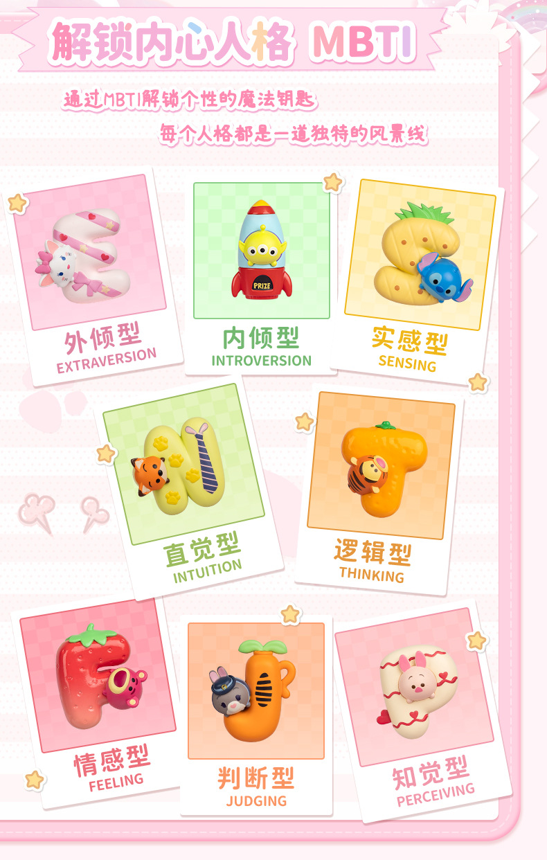 字母冰箱贴盲袋迪士尼TSUM TSUM可爱手办桌面萌粒磁吸摆件盲盒详情9