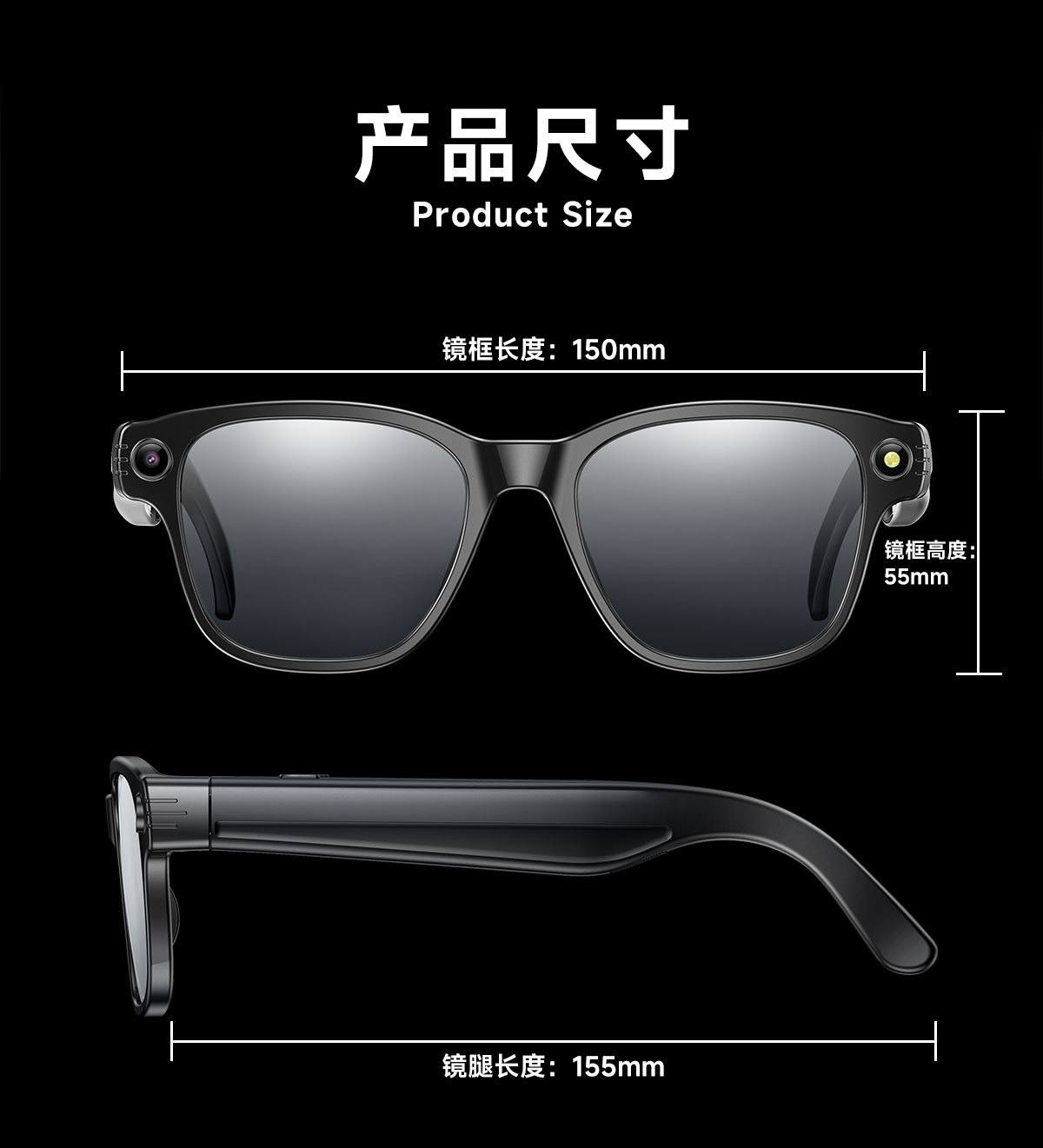 The new L801 smart glasses Bluetooth call voice assistant for listening to music 8-megapixel AI Bluetooth glasses sunglasses pic 20