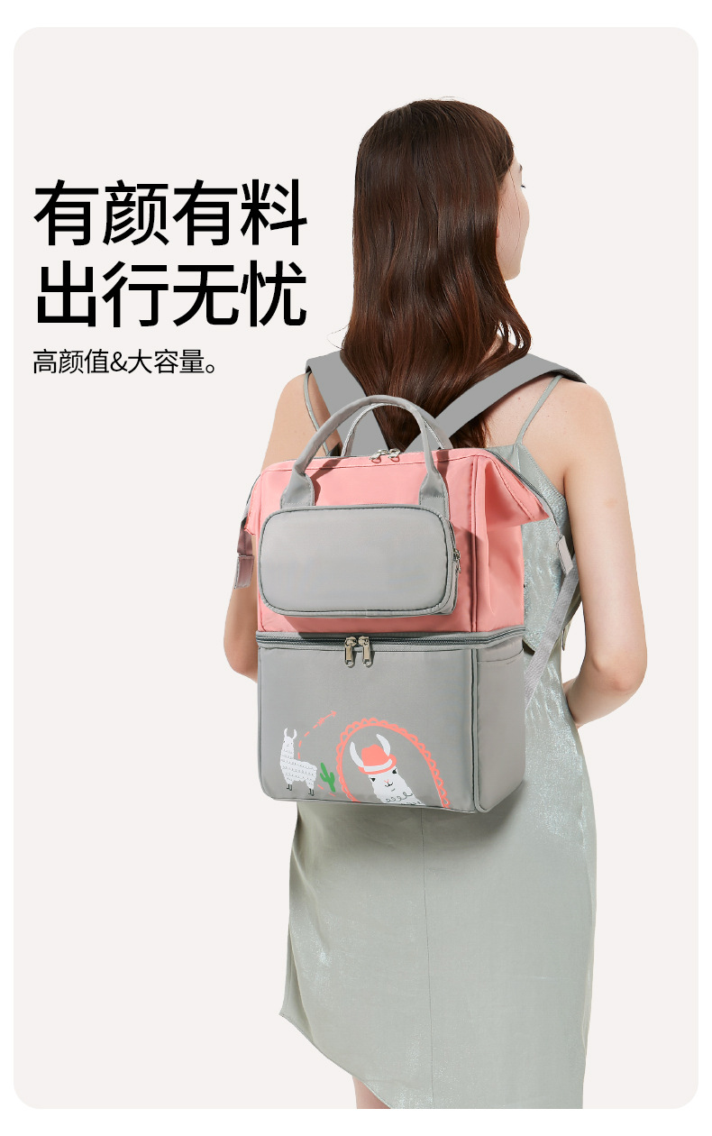 新款杀菌妈咪包母婴外出轻背奶包母乳保鲜保温冰包多功能妈妈包详情7