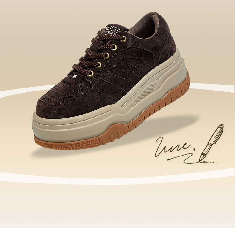 The new thick-soled height-increasing shoes for women with a light luxury and high-end feel in spring 2026, featuring a top layer of cowhide pic 13