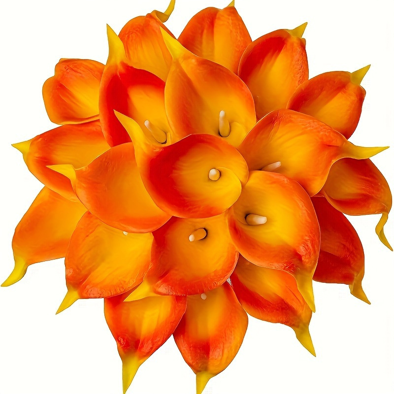 跨境爆款PU马蹄莲迷你马蹄莲高仿真逼真马蹄莲手感马蹄莲仿真花详情9