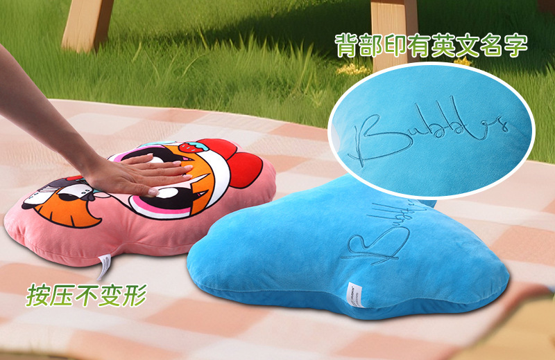 正版飞天小女警活力系列卡通图案创意沙发毛绒公仔抱枕双面靠垫枕详情3