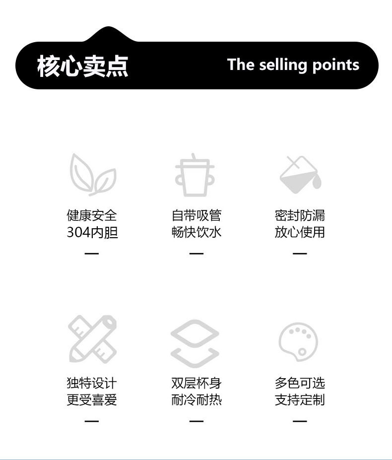 New cross-border 1L American insulated cup, large-capacity wide-mouth insulated cup, portable outdoor vacuum sports water bottle and water cup pic 6