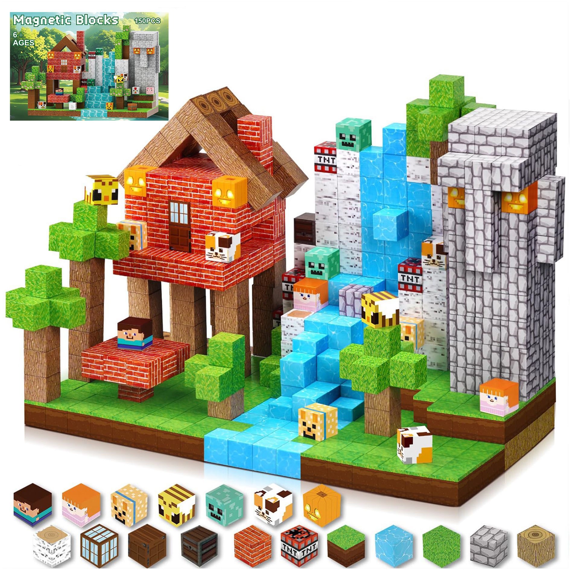 磁力方块儿童拼装益智积木数学教具空间立体思维磁性正体四方跨境详情11