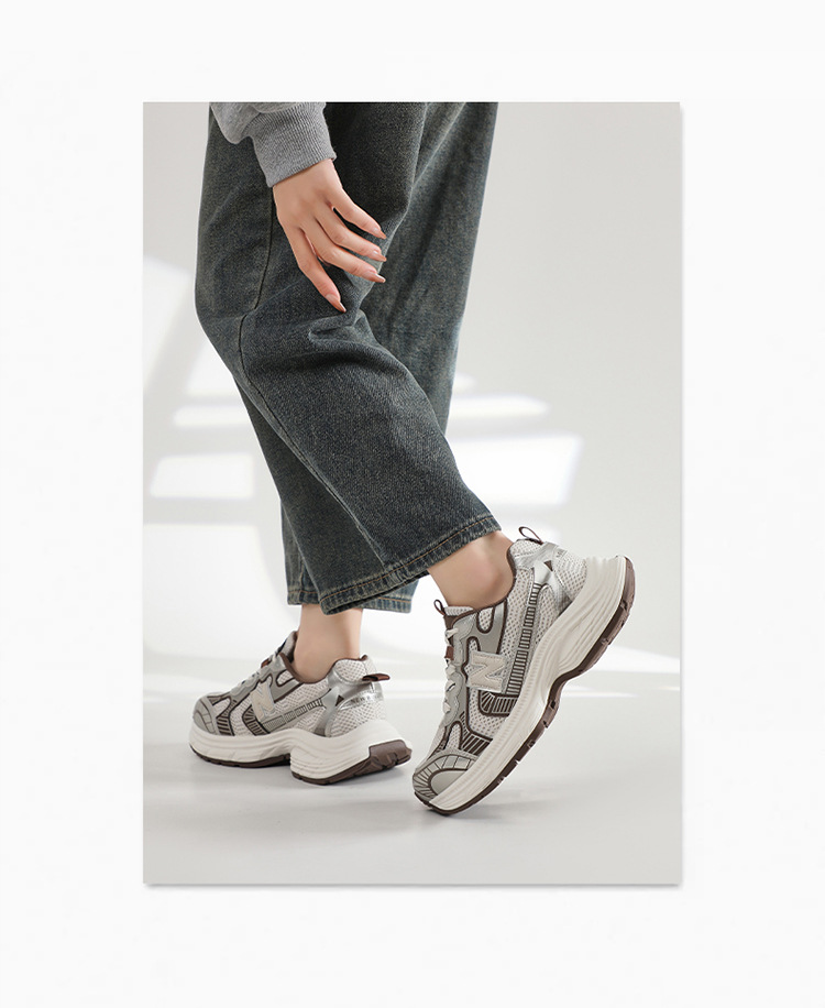 Dad shoes for women, Spring 2025 new Style bestsellers, thick-soled, height-increasing, retro, versatile, color-blocked, breathable, sporty and casual shoes pic 9