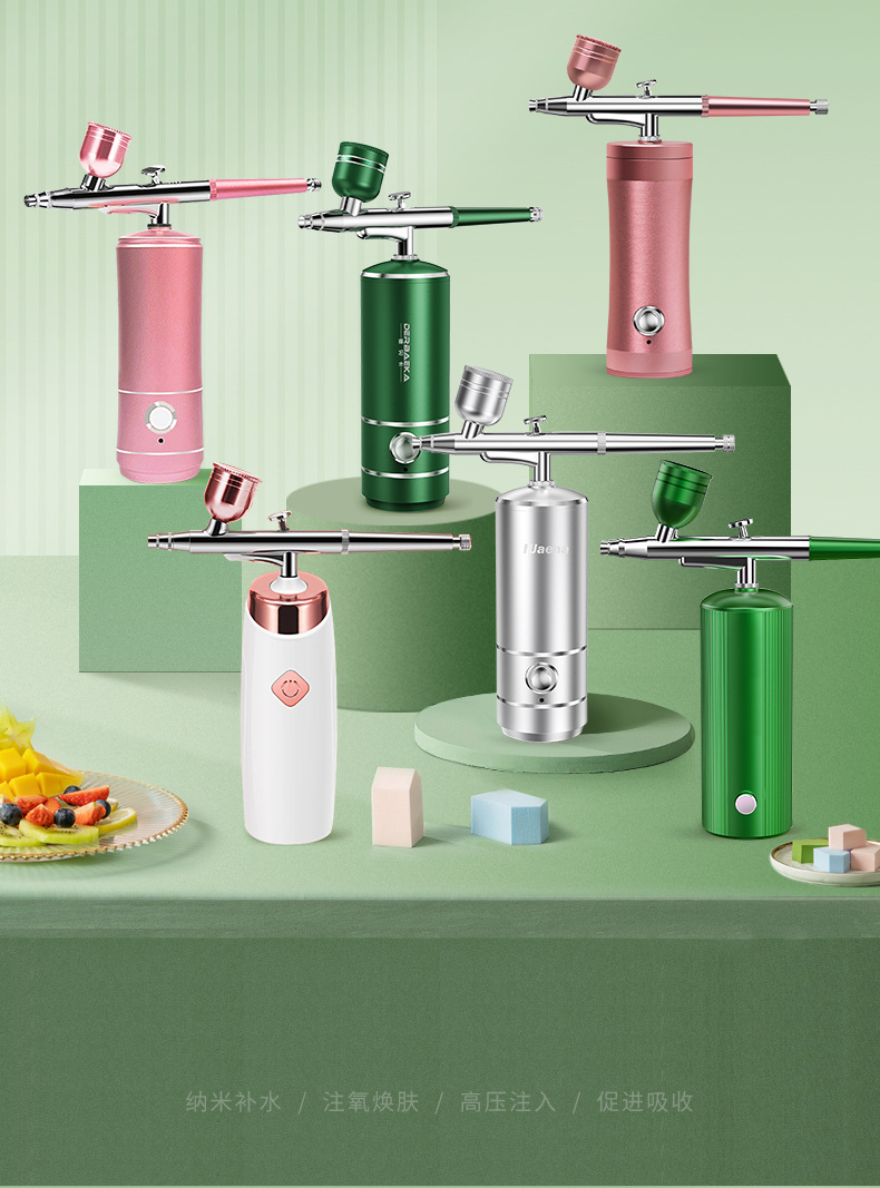 蓝光注氧仪手持家用补水仪便携式补水喷雾美容院高压喷雾仪器详情2