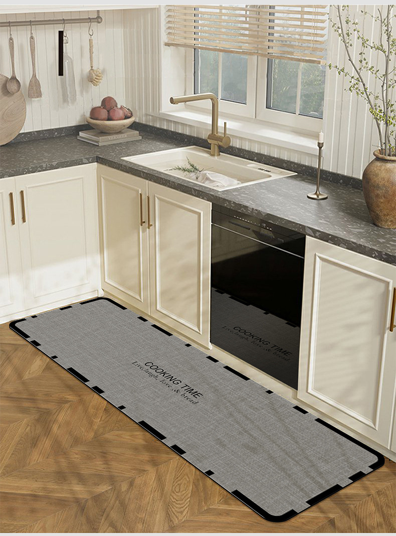 厨房专用可擦耐脏脚垫现代简约家用免洗门垫子吸水防滑吸油地垫详情9