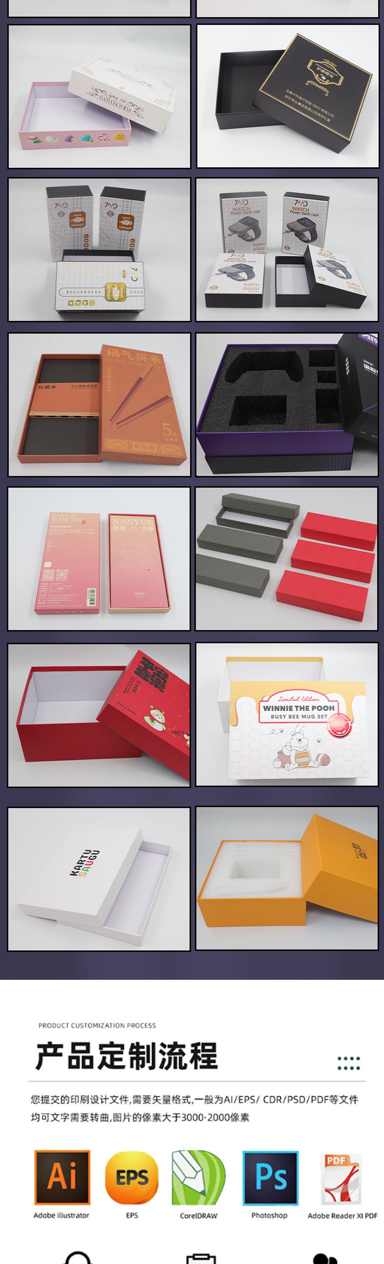 Customized high-end gift box printing from the original manufacturer, thickened high-end packaging box, exquisite cosmetic top and bottom cover gift box pic 6