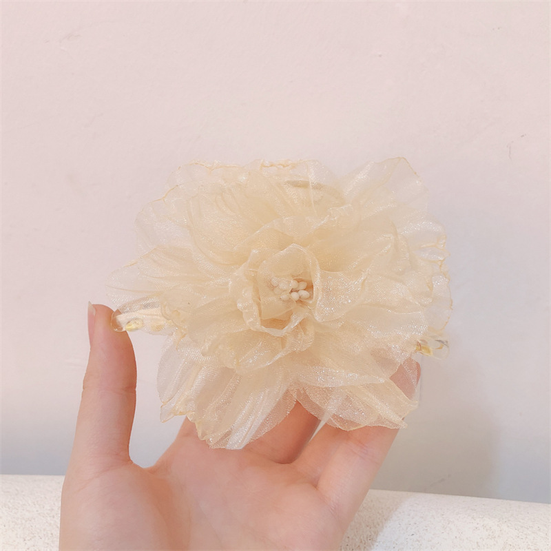 The color is super spring-like ~ Vacation-style large flower hair clip, side clip, new 2024 bangs hair accessory for women pic 40