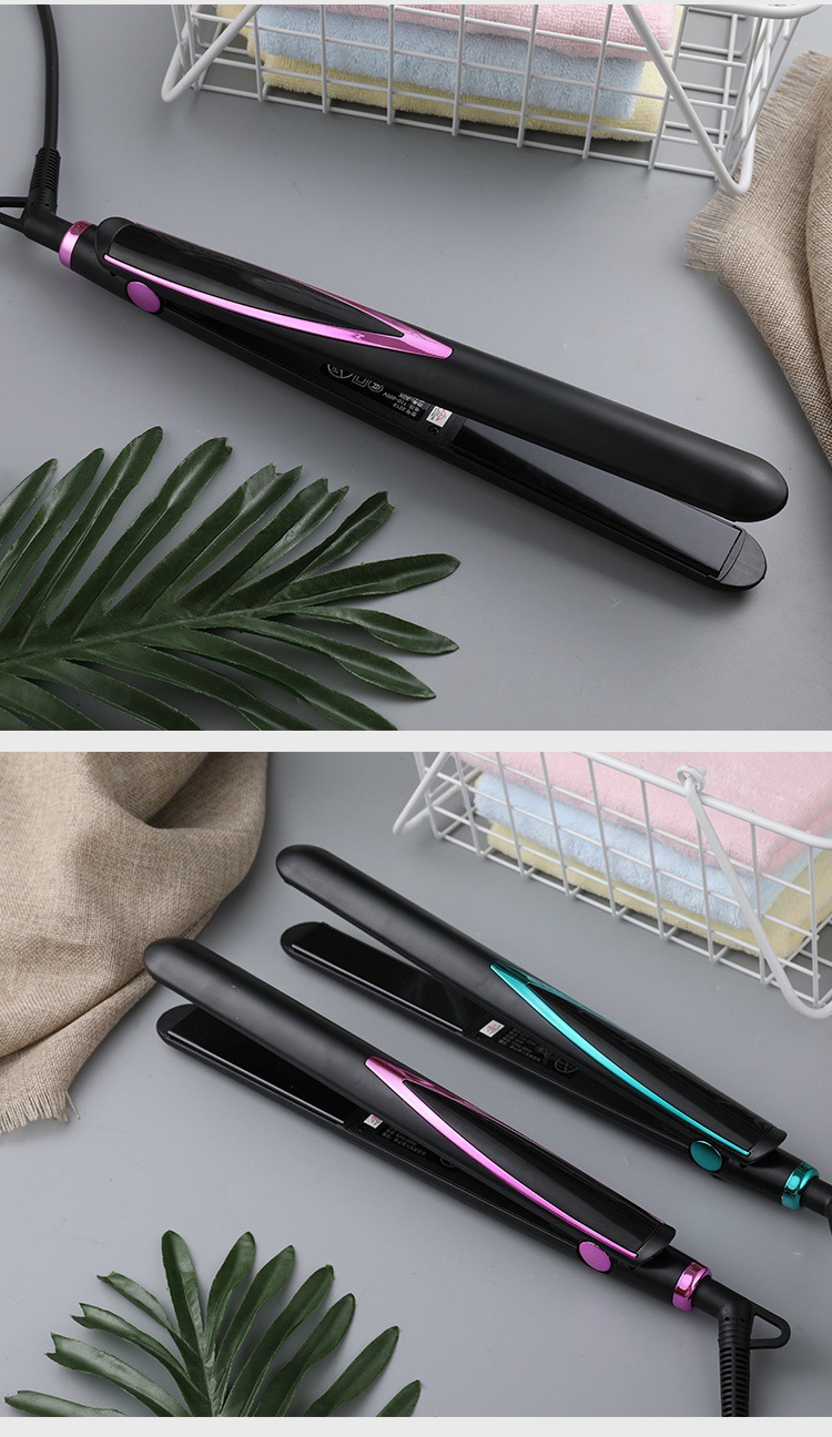 Cross-border new ceramic electric clip hair straightener, fashionable style curling iron, dual-purpose straightener and perming device M141 pic 14