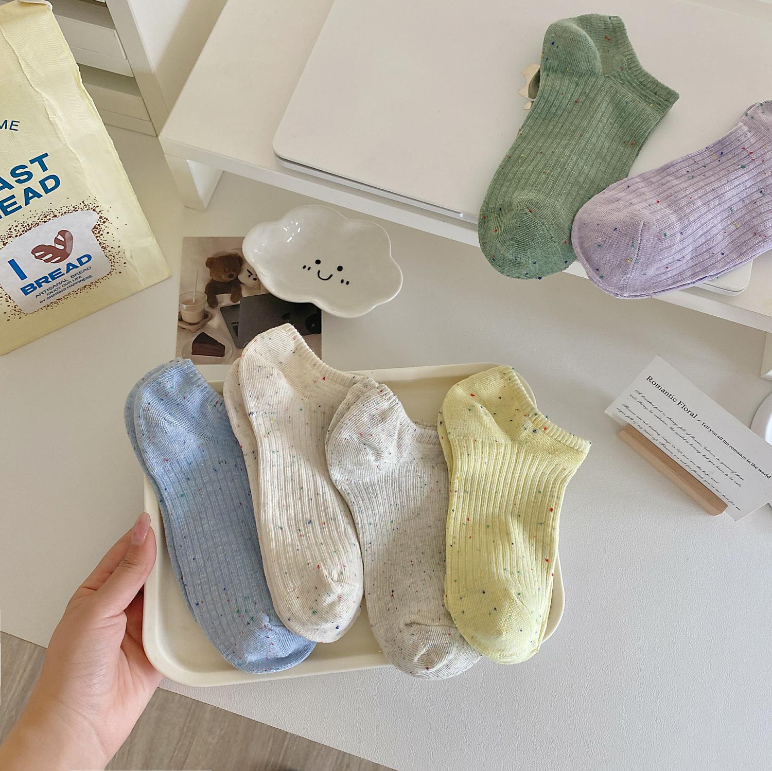 点子纱船袜女纯棉夏季薄款低帮浅口隐形袜硅胶防滑不掉跟女士短袜详情27