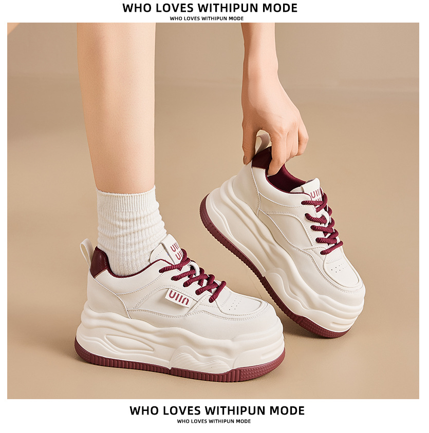 女式休闲单鞋7CM厚底增高小白鞋子女鞋百搭小个子运动休闲板鞋详情12