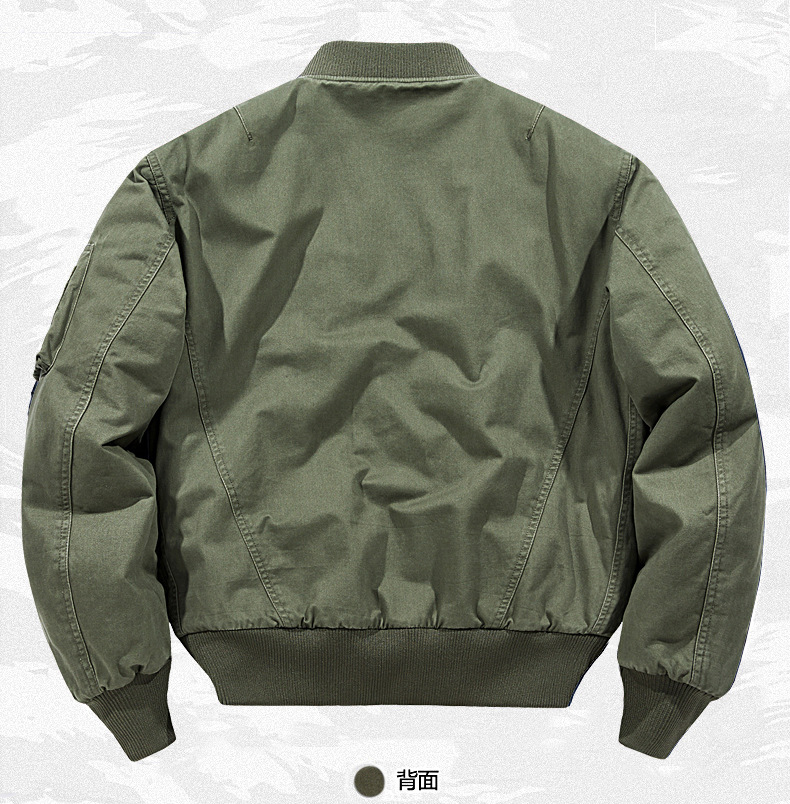 2024春秋新款飞行夹克棉衣男款V领青年上衣工装外套男春秋款棉服详情11