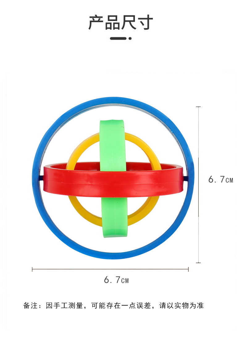 Cross-border creative radish ring inertial universal gyroscope rotating finger gyroscope magic intelligence toy manufacturer wholesale pic 6